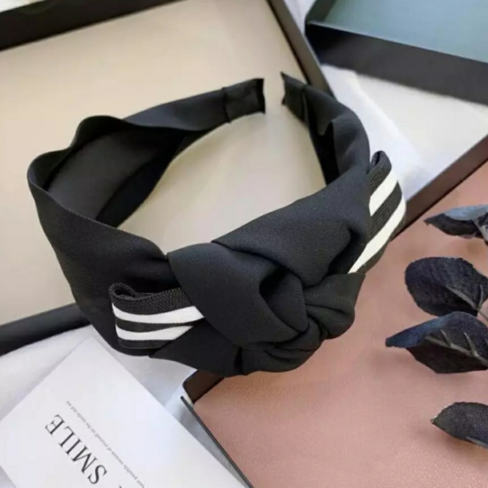 preppy bow knot headband womens